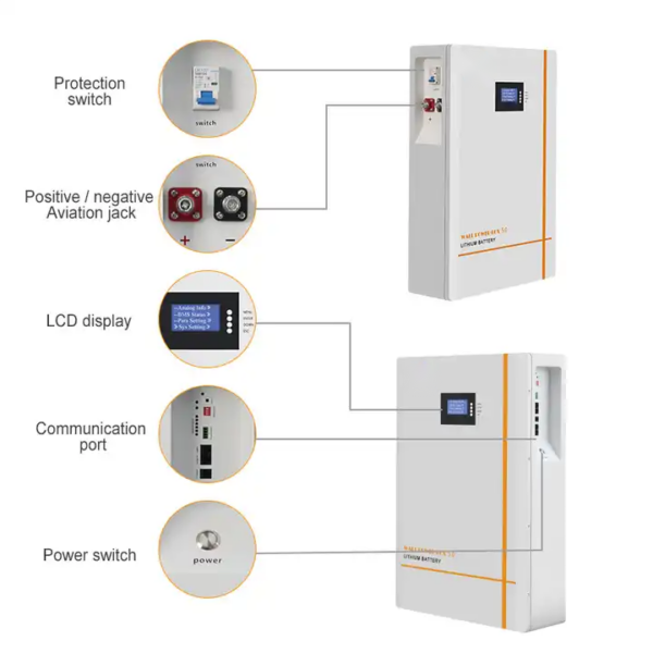 5kwh mounted wallpower 48v 100ah battery packs