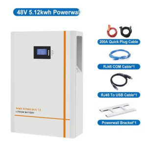 Wall mounted 5kwh battery 51.2v for home solar battery system